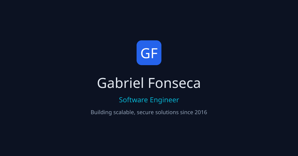 Gabriel Fonseca – Software Engineer